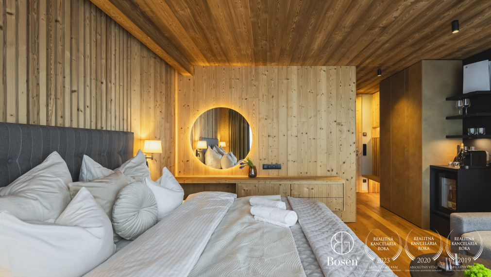 BOSEN | Luxusný 1 izbový apartmán s balkónom v PRÉMIOVOM HORSKOM REZORTE, Tatranská Lomnica