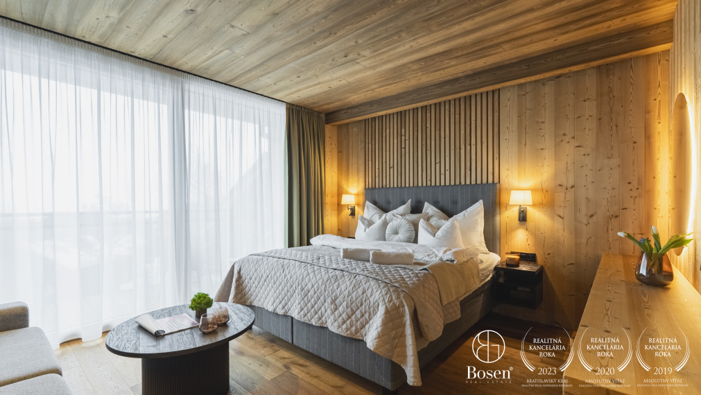 BOSEN | Luxusný 1 izbový apartmán s balkónom v PRÉMIOVOM HORSKOM REZORTE, Tatranská Lomnica