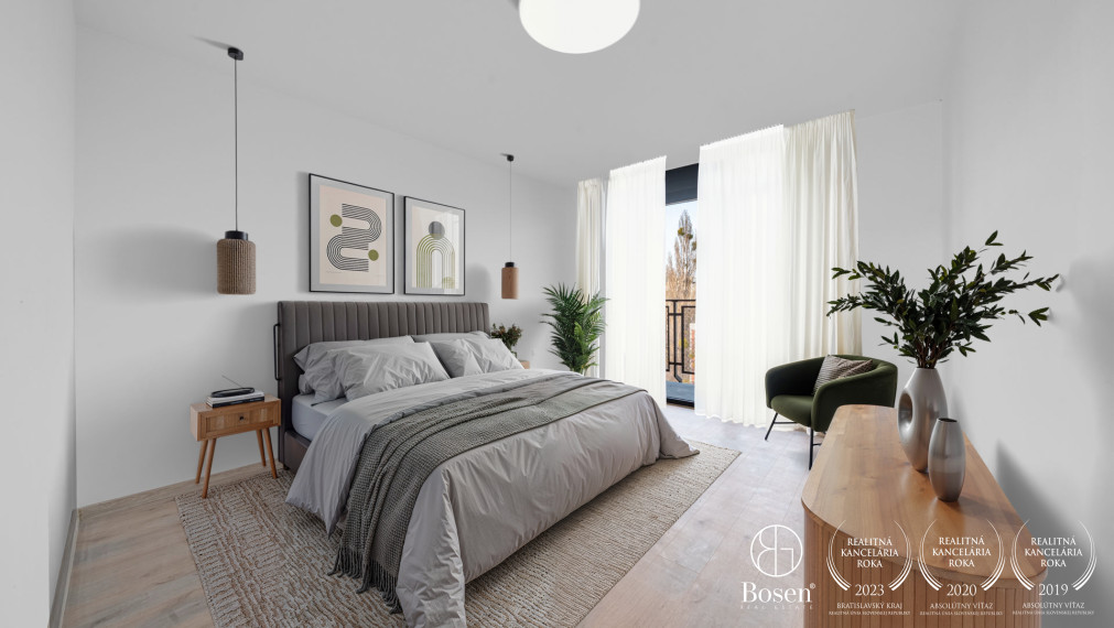 BOSEN | Svetlý 2-izbový byt s 2 terasami pri OC Central, Cyrilova ulica, Bratislava