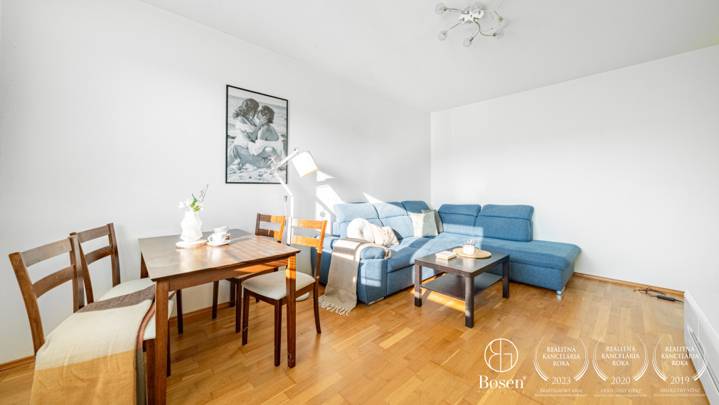 BOSEN | Priestranný 2 izbový byt Kpt. Jána Rašu, Dúbravka, 53 m2