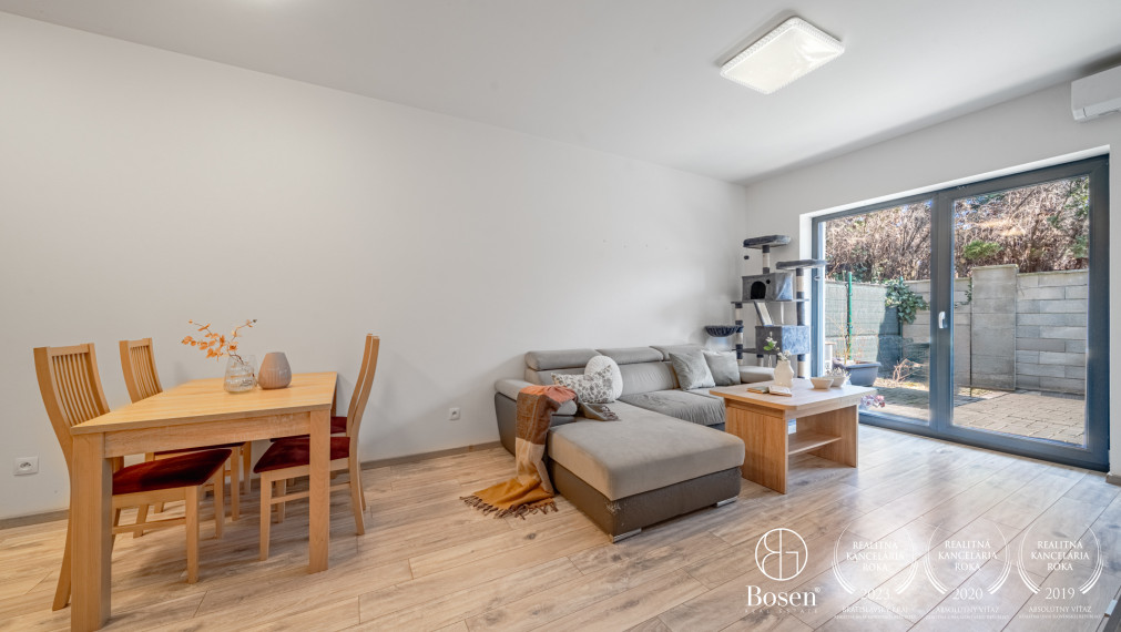 BOSEN | 2-izbový byt so záhradkou a parkovacím státím v novostavbe, 104,3 m², Ružinov, Na Piesku