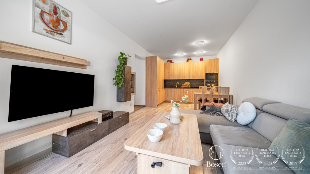 BOSEN | 2-izbový byt so záhradkou a parkovacím státím v novostavbe, 104,3 m², Ružinov, Na Piesku