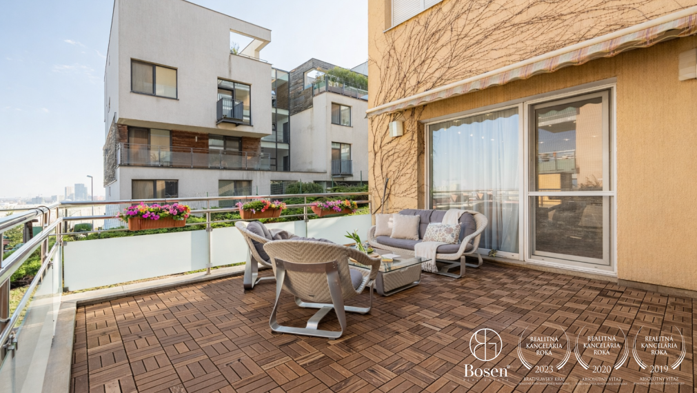 BOSEN | Morning coffee on the terrace with a view – 3-room apartment, Tupého Street, Bratislava – Vinohrady, 107 m²