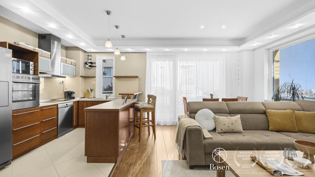 BOSEN | Morning coffee on the terrace with a view – 3-room apartment, Tupého Street, Bratislava – Vinohrady, 107 m²