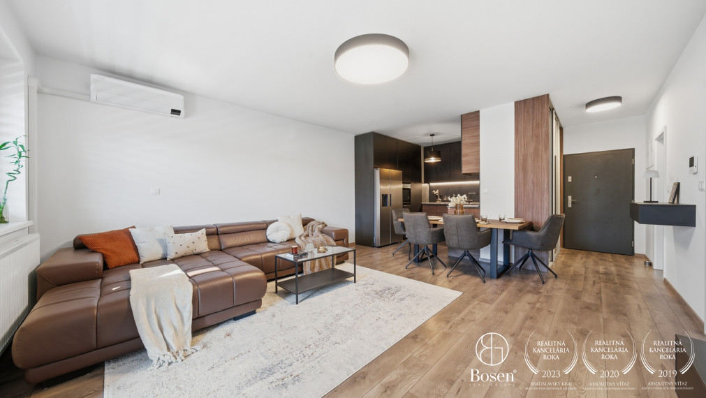 Bosen | Moderný 2-izbový byt s balkónom a garážou v pokojnej lokalite - Záhorská Bystrica, 70,25 m2.