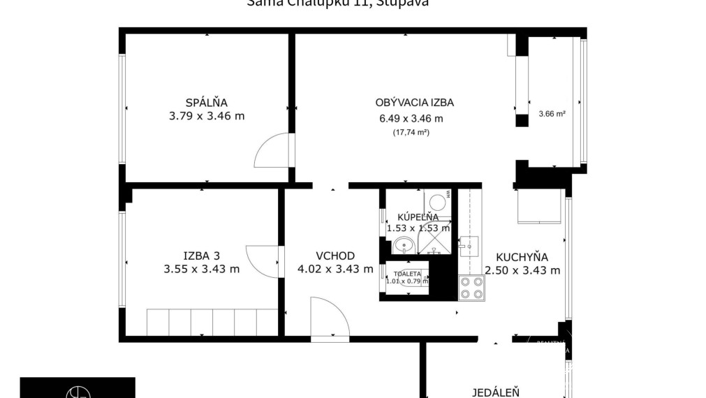 BOSEN | Kompletne zrekonštruovaný 4 izbový byt s garážou na ulici Sama Chalúpku, Stupava