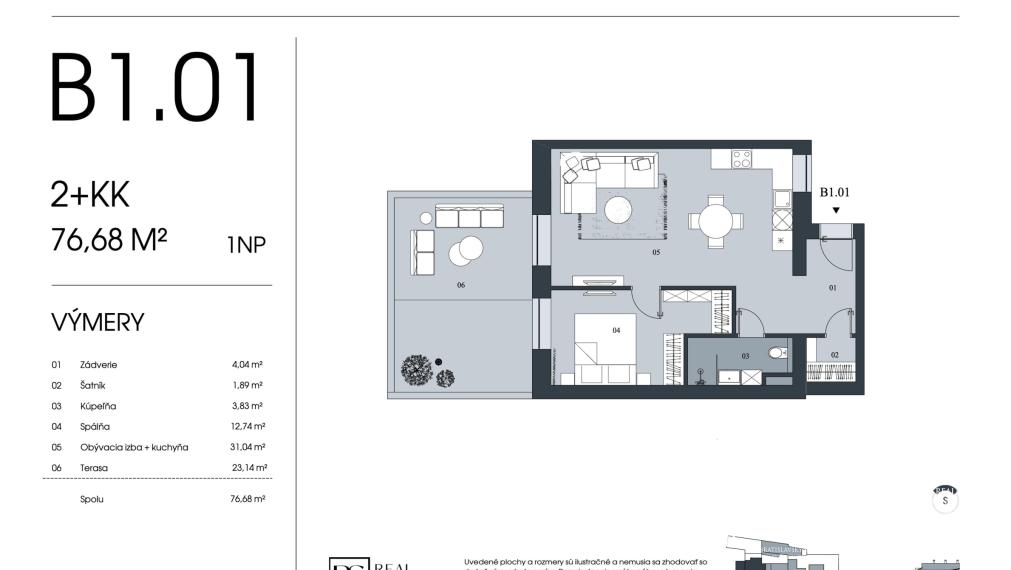 BOSEN| 2 izbový, zariadený byt s predzáhradkou