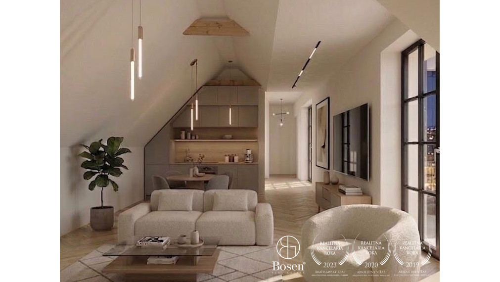 BOSEN|3-izbový atypický byt s priznaným krovom-Vila Sandberg