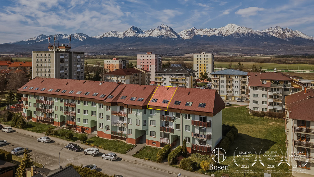 BOSEN | Príjemný, podkrovný 2 izb. byt vo Svite