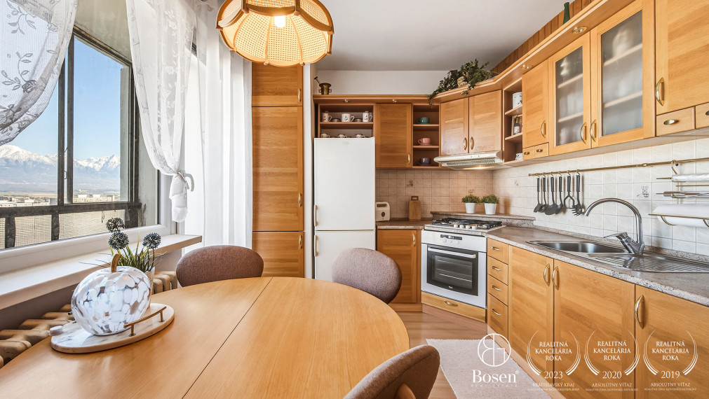 BOSEN | Na predaj slnečný 3-izbový byt s loggiou v Poprade