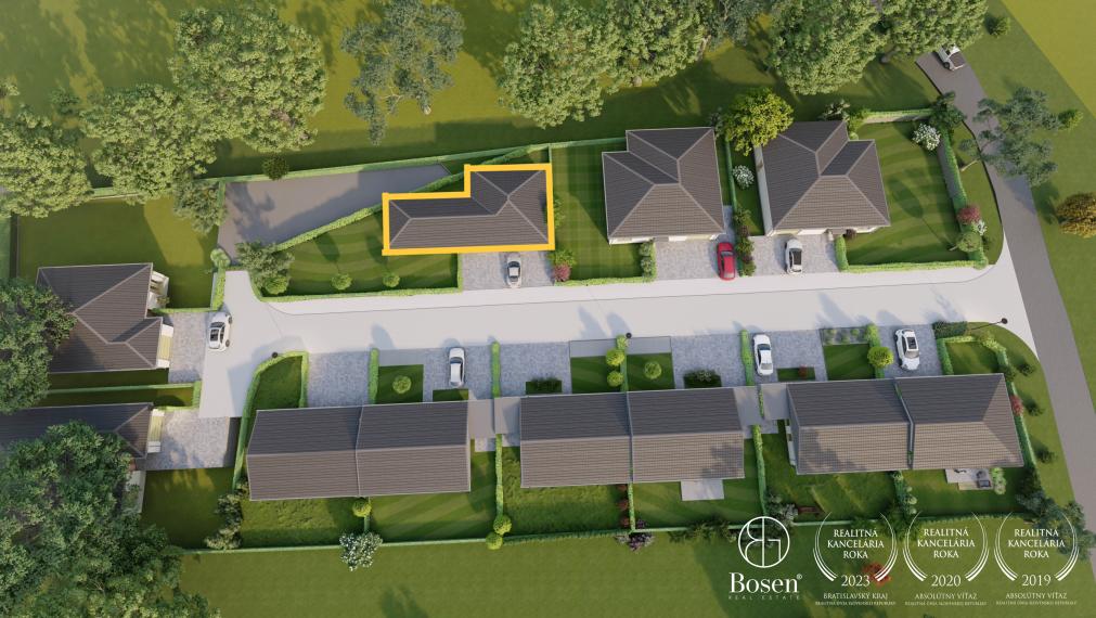 BOSEN| Novostavba RD s garážou, možnosť zväčšiť pozemok