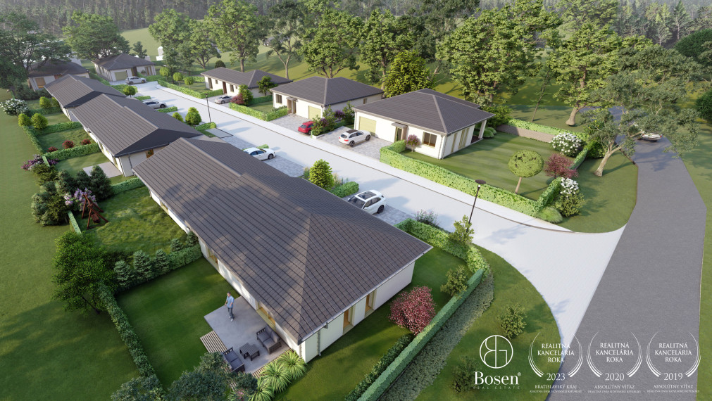 BOSEN| Novostavba RD s garážou, možnosť zväčšiť pozemok