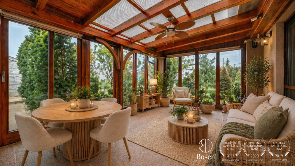 BOSEN | Rodinný dom so zimnou záhradou, súkromím a výhľadom do zelene, Mojmírova, Slov. Grob, 145 m2