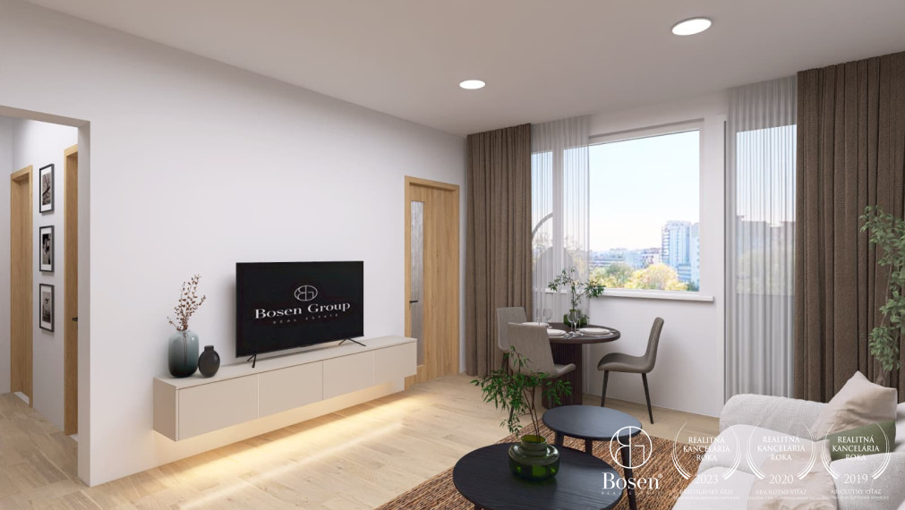 BOSEN | Kompletne zrekonštruovaný a zariadený 2-izbový byt s loggiou, 46 m², Ružinov, Haburská