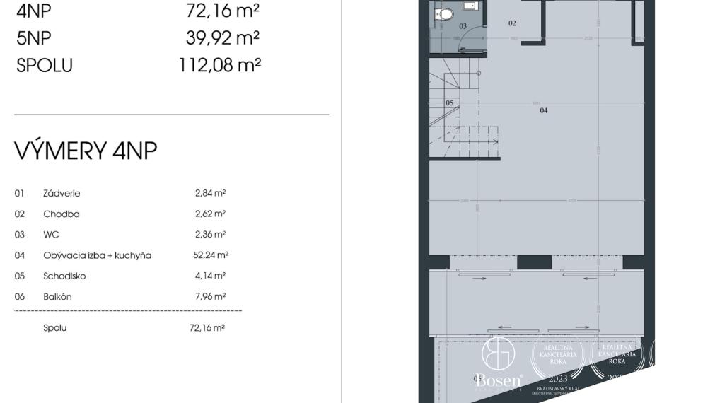 BOSEN | 3-izbový priestranný mezonet v projekte Vila Sandberg
