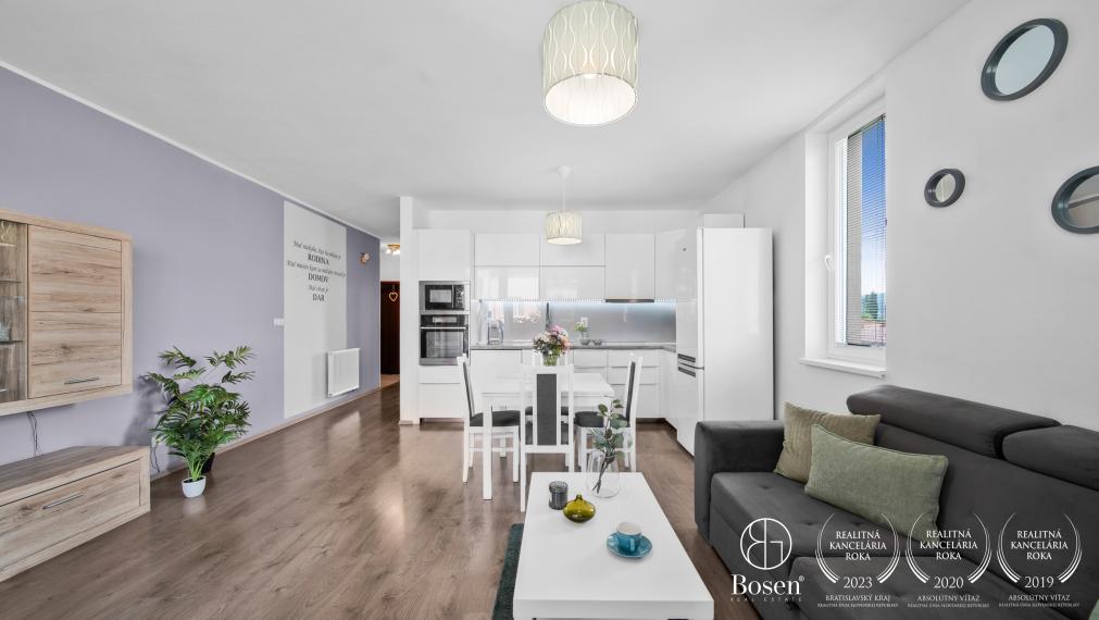 BOSEN | Svetlý 3 izb. byt s loggiou, parkovaním a výhľadom na Karpaty, Mojmírova, Slovenský Grob, 87 m2