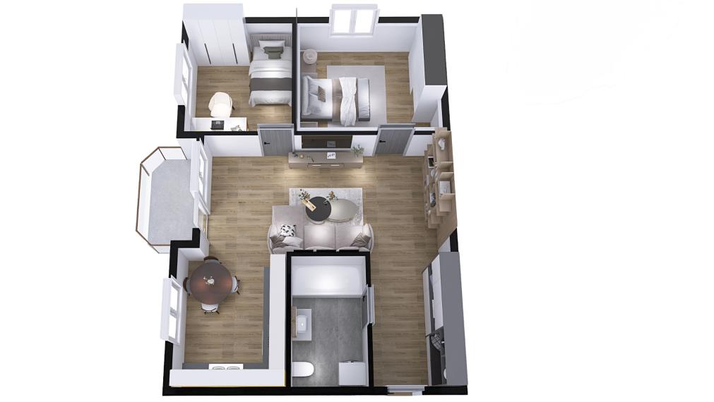 BOSEN | 2,5 izbový byt s balkónom a vlastným vykurovaním,56m2