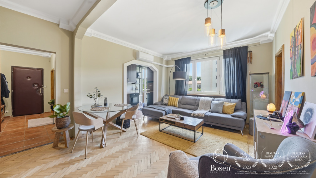 BOSEN | 3 izbový byt s loggiou a francúzskym balkónom , 73,97 m2, Račianska ulica, Nové Mesto