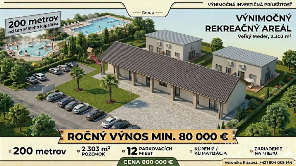 BOSEN | Rekreačný areál s piatimi apartmánmi – Veľký Meder