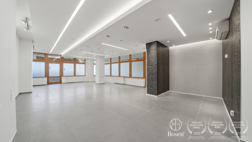 BOSEN | Obchodné priestory s výkladom na Záhradníckej ulici, 122 m2.