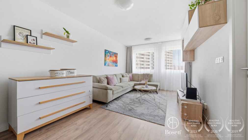BOSEN | Slnečný 2 izbový byt s loggiou, Lužná, Petržalka 52m2