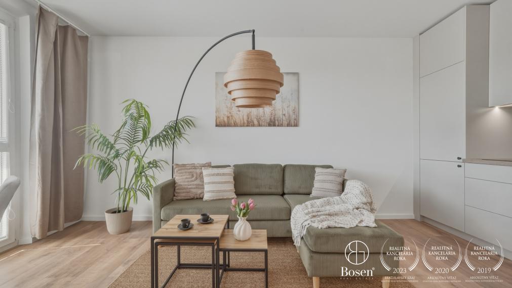 BOSEN | Kompletne zrekonštruovaný a zariadený 2 izbový byt s loggiou, 46 m², Ružinov, Haburská