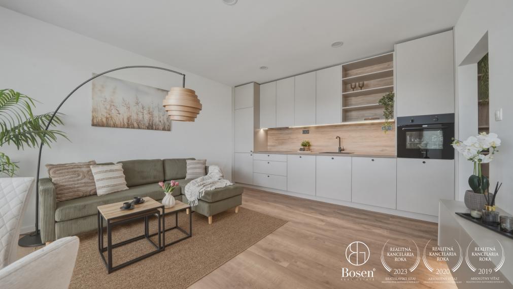 BOSEN | Kompletne zrekonštruovaný a zariadený 2 izbový byt s loggiou, 46 m², Ružinov, Haburská