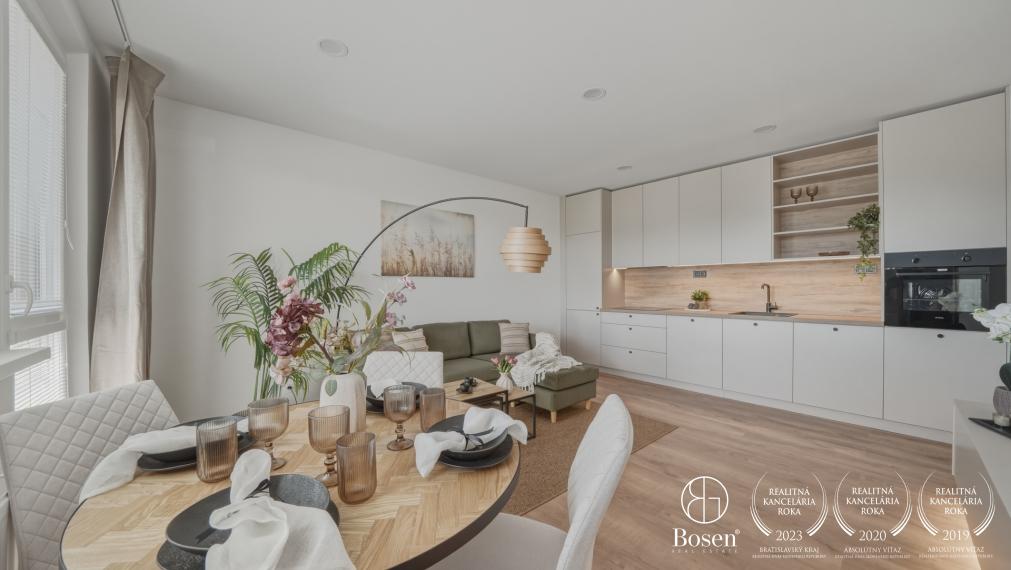 BOSEN | Kompletne zrekonštruovaný a zariadený 2 izbový byt s loggiou, 46 m², Ružinov, Haburská