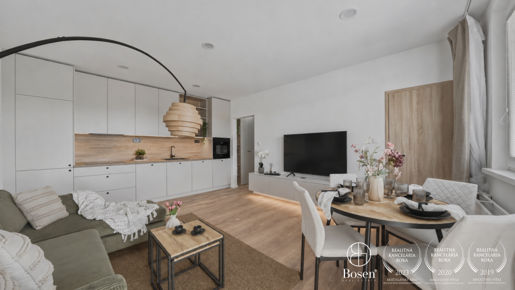 BOSEN | Kompletne zrekonštruovaný a zariadený 2 izbový byt s loggiou, 46 m², Ružinov, Haburská