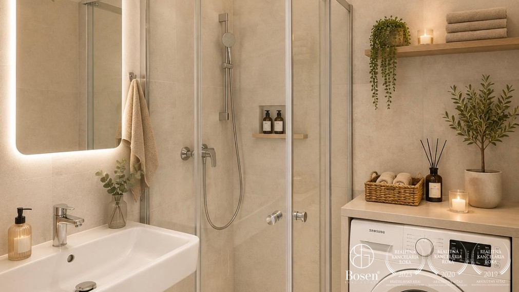 BOSEN | 1,5 izbový byt s veľkou loggiou a bazénom, AGÁTY, Dúbravka, 42,06 m2