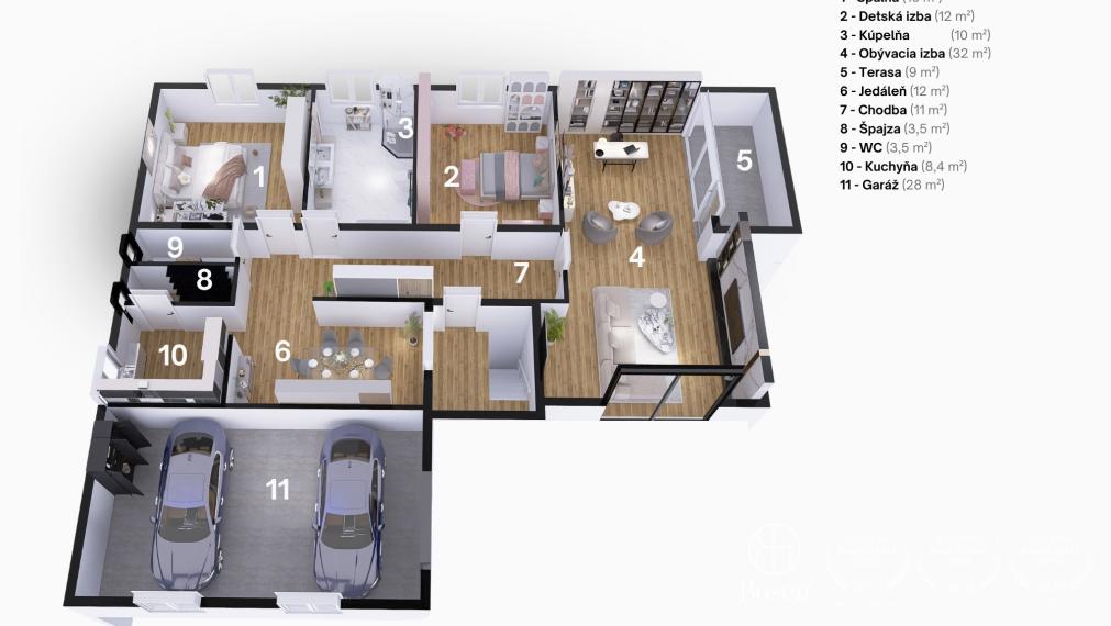BOSEN | Rodinný dom s dvojgarážou v obci Kalinovo, 608m2.