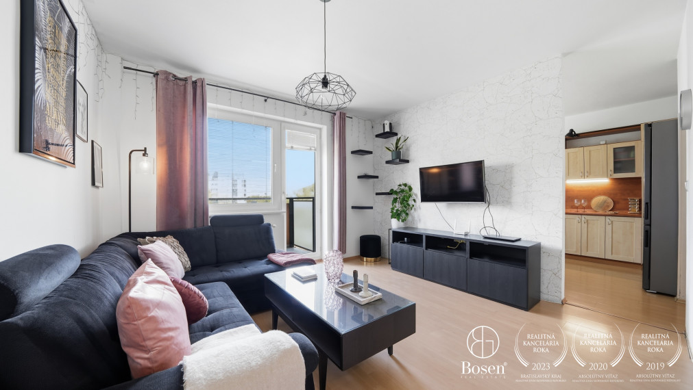 BOSEN | Priestranný 2 izbový byt, 67 m², balkón, lodžia, pivnica, Uzbecká ulica, Podunajské Biskupice