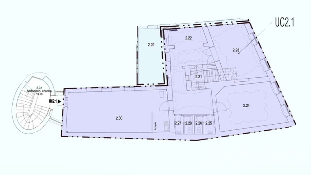 BOSEN | Prenájom kancelárskych priestorov 130,44m2 na Panenskej ulici - Staré Mesto, Bratislava