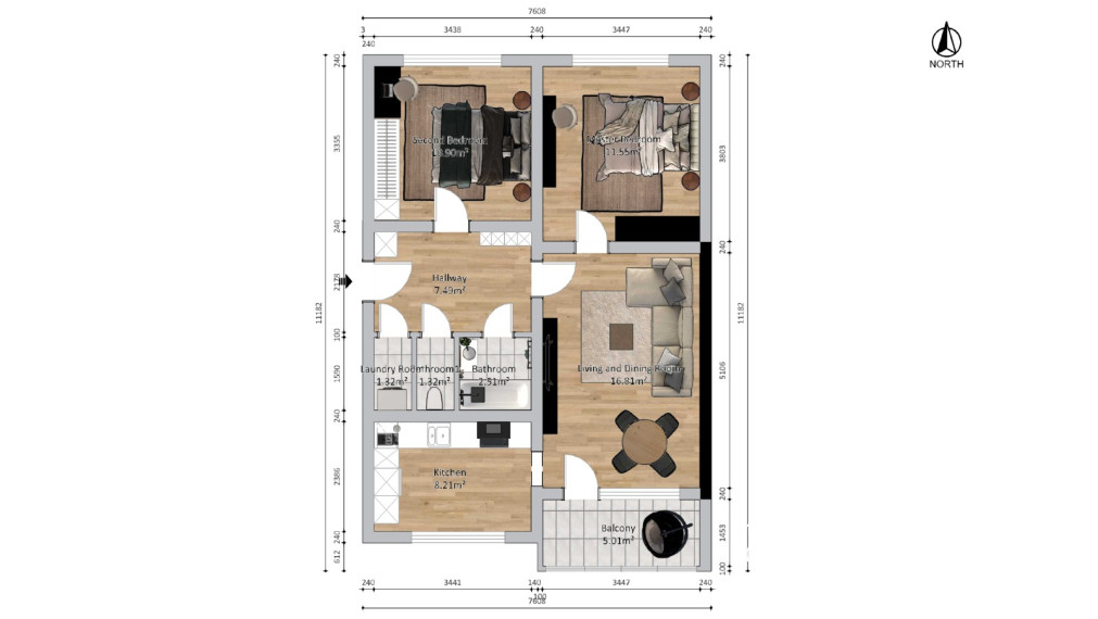 BOSEN | 3 izbový byt po kompletnej rekonštrukcii s loggiou, 71,55 m², Karola Adlera, Dúbravka
