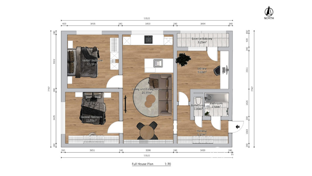 BOSEN | Dizajnový kompletne zrekonštruovaný 4 izbový byt s loggiou, 74,46 m², Dúbravka