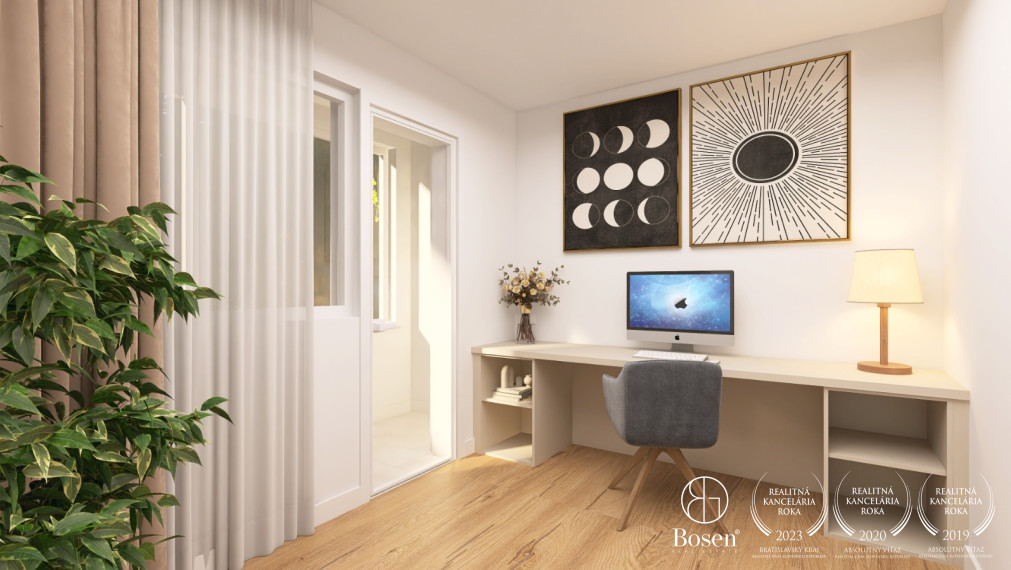 BOSEN | Dizajnový kompletne zrekonštruovaný 4 izbový byt s loggiou, 74,46 m², Dúbravka