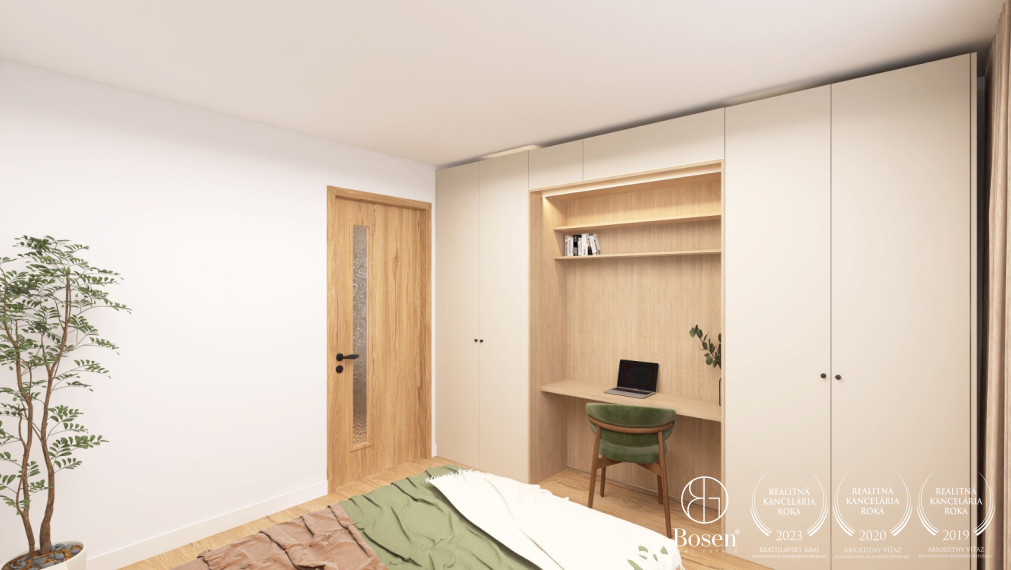 BOSEN | Dizajnový kompletne zrekonštruovaný 4 izbový byt s loggiou, 74,46 m², Dúbravka