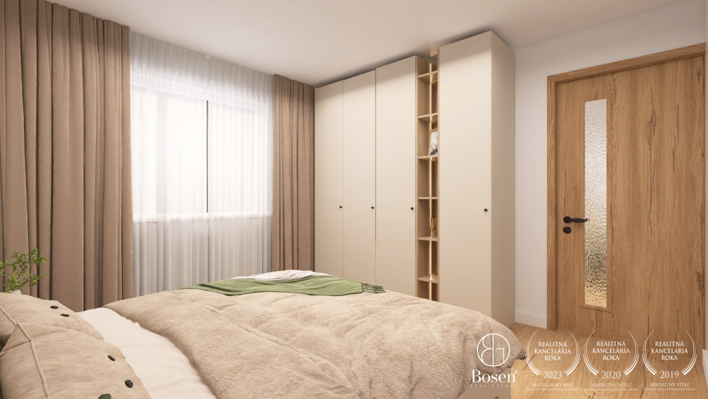 BOSEN | Dizajnový kompletne zrekonštruovaný 4 izbový byt s loggiou, 74,46 m², Dúbravka