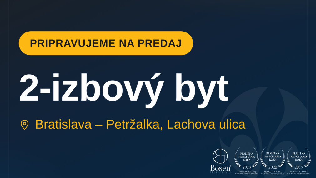 Svetlý 2-izbový byt na Lachovej ulici v Petržalke