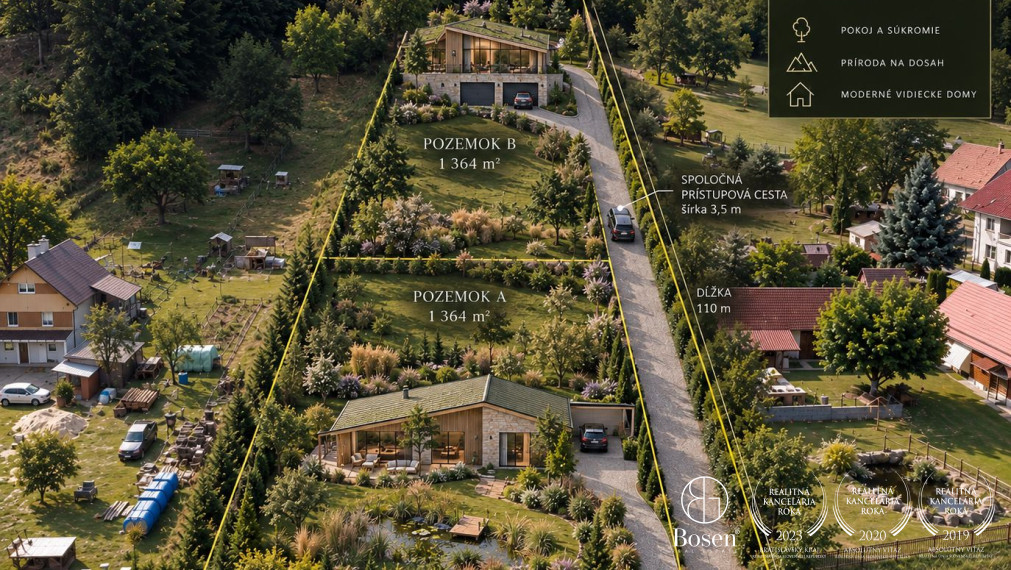BOSEN |Stavebný pozemok 2728 m²  Žarnovica | obec Ostrý Grúň