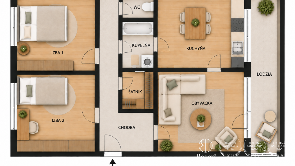 BOSEN | 3 izbový byt v pôvodnom stave s loggiou | Kežmarská, Košice, 74 m2