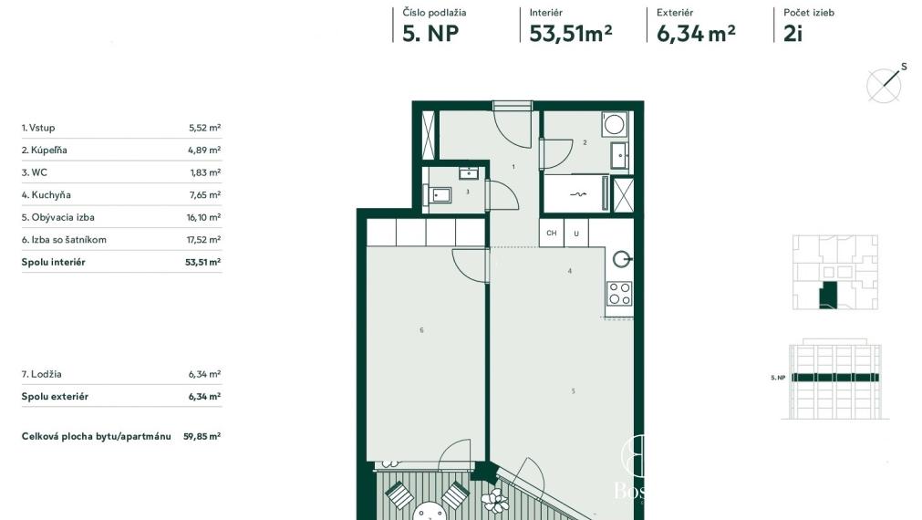 BOSEN | Nezariadený 2i byt Florian Residence, Staré Mesto - Bratislava