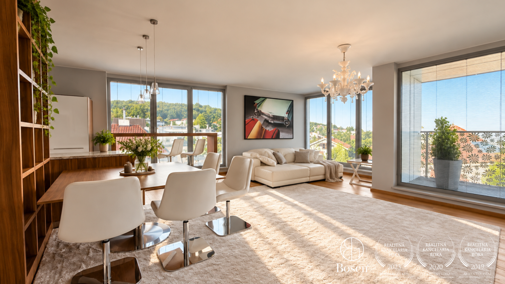BOSEN | Brečtanová – veľkorysý 3 izbový byt s výhľadmi, Bratislava, 134 m2