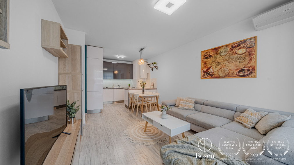 BOSEN | Zariadený 2 izbový klimatizovaný byt s loggiou v novostavbe Slnečnice | Mesto, 59 m²