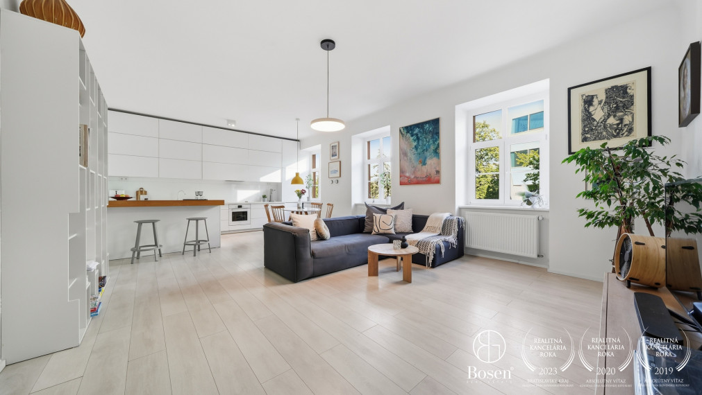 BOSEN | 3 izbový byt s charakterom a loggiou, Mlynské Nivy, Bratislava, 99 m2