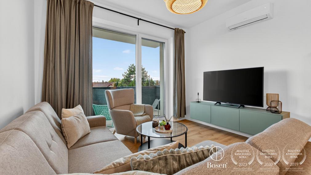 BOSEN | Moderný 2 izbový byt s loggiou a parkovaním – Geologická, Podunajské Biskupice, 60m2