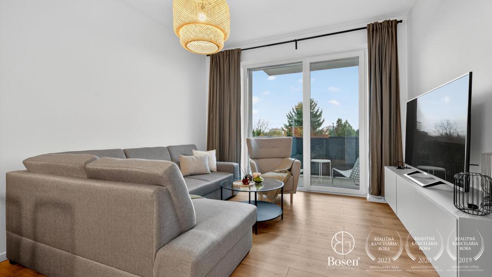 BOSEN | Moderný 2 izbový byt s loggiou a parkovaním – Geologická, Podunajské Biskupice, 60m2