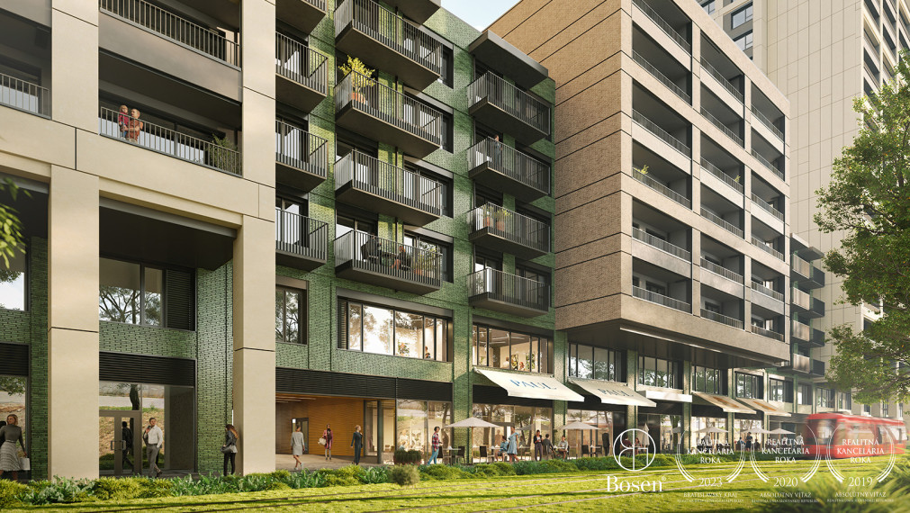BOSEN | 2-izbový byt na 13. poschodí s balkónom a parkovaním v projekte Downtown Yards – Bratislava