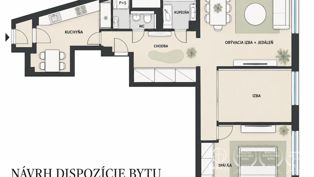 BOSEN | Mestské bývanie s charakterom, 3-izbový byt, 90 m², Dunajská, Staré Mesto