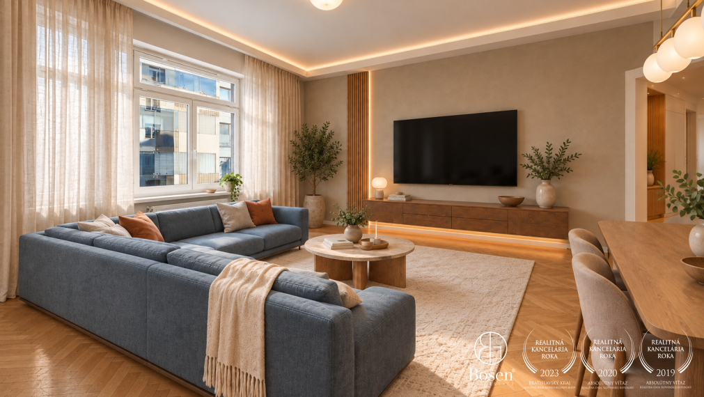 BOSEN | Mestské bývanie s charakterom, 3-izbový byt, 90 m², Dunajská, Staré Mesto
